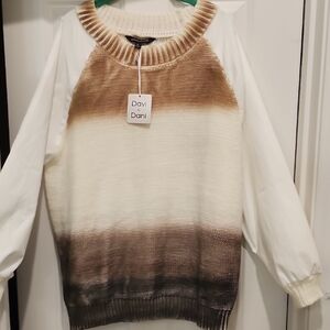 BRAND NEW Davi & Dani Gradient Sweater 1x